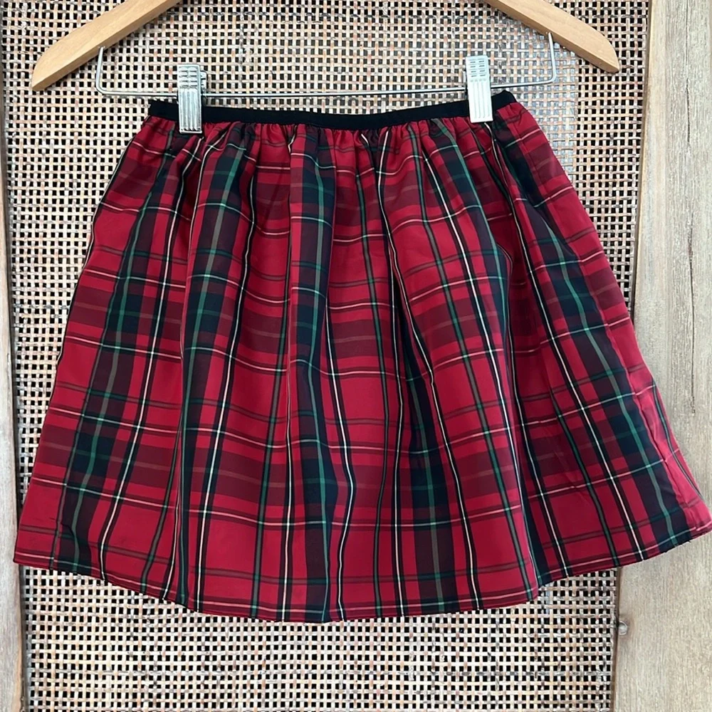 Ralph Lauren Plaid Holiday Skirt Girls Size 7 - Picture 3 of 5